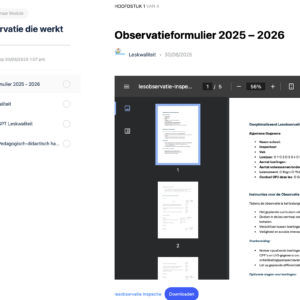 Lesobservatie die werkt